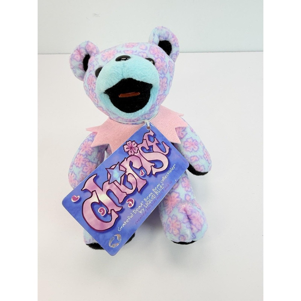 CHERISE Grateful Dead 7" Bean Bear Plush Liquid Blue W/ Tag